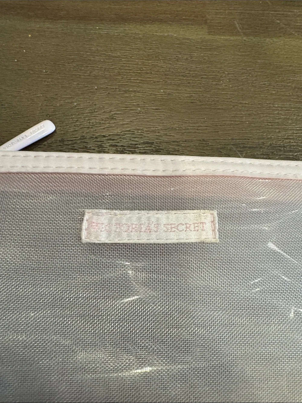 Victoria's Secret Pink Clear Mesh Cosmetic Pouch